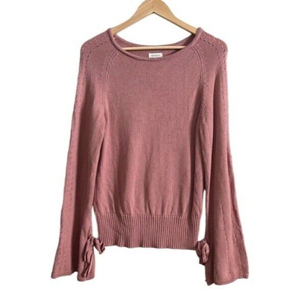 Sundance Womens Sweater Size Small Aryka Tie Sleeve Wool Blend Supima Cotton - Picture 1 of 6